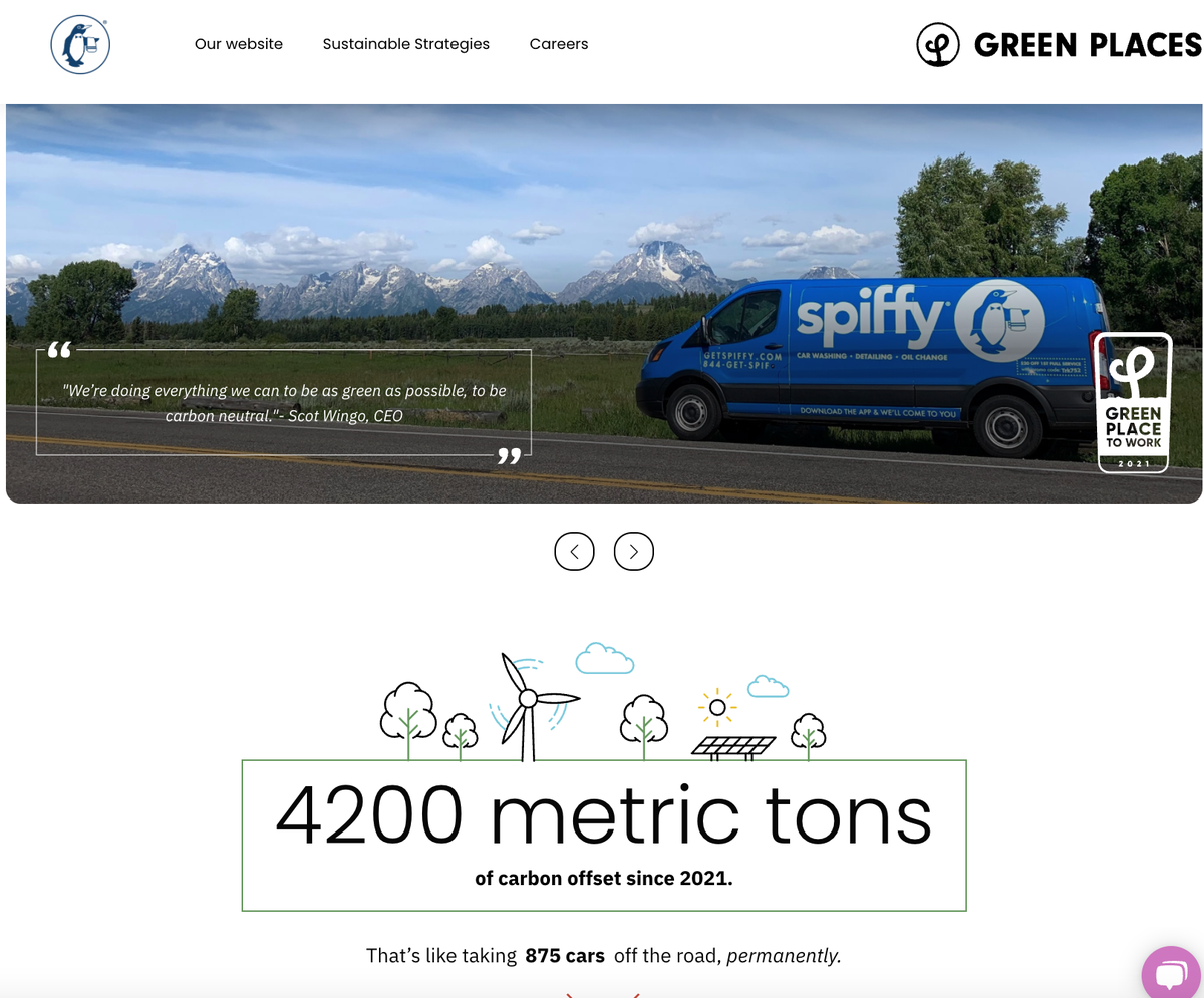 Spiffy, the on-demand car care company, is one of Green Places’ first customers.