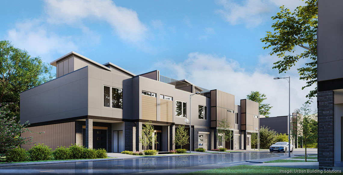 A rendering of Urban Place at Five Points, a project featuring 18 luxury townhouses in one of the Raleigh’s most coveted neighborhoods.