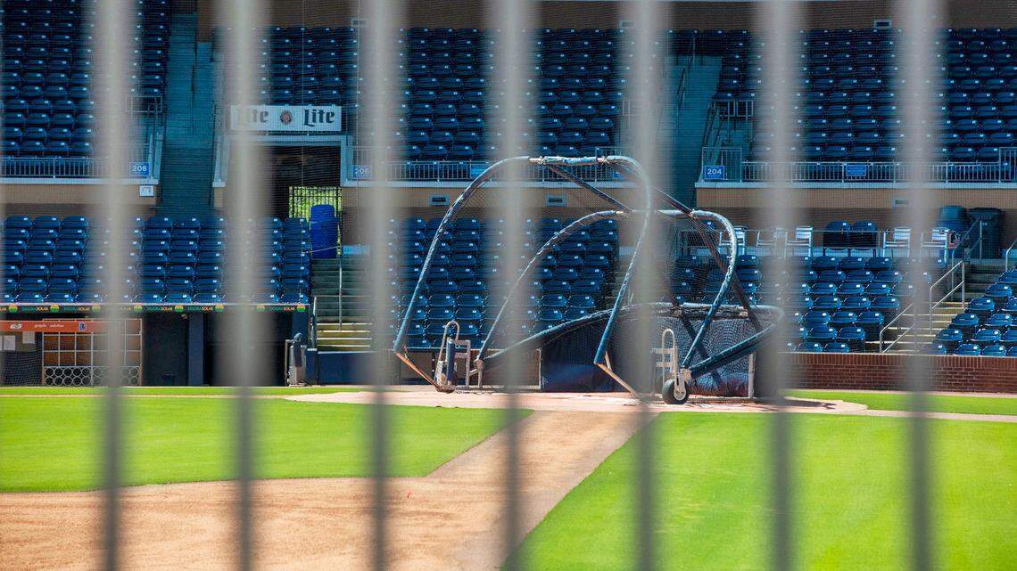 On a perfect evening for baseball, an empty stadium and an empty feeling
