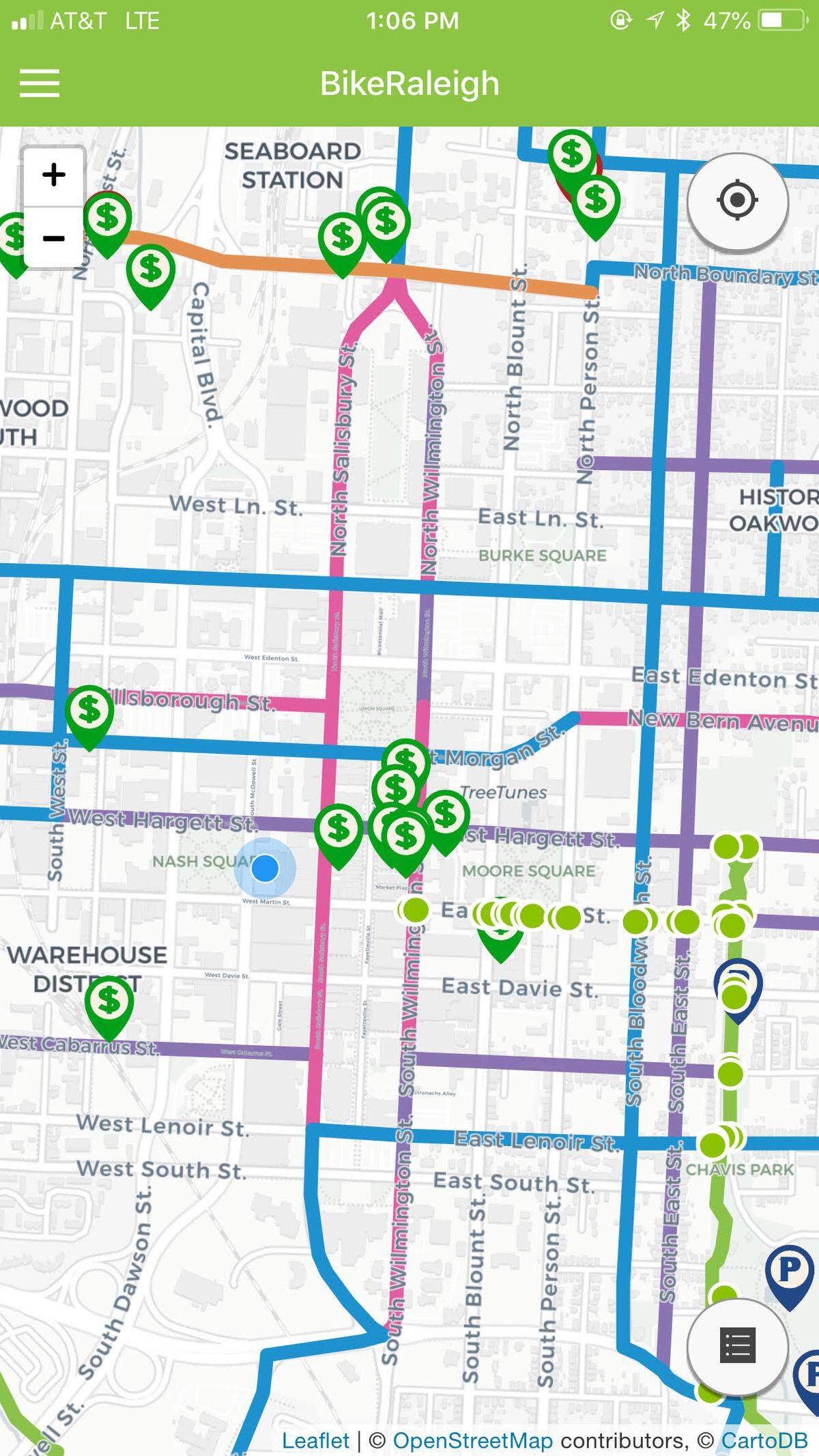 The BikeRaleigh app allows cyclists to plan routes around the Triangle based on their skill and terrain preference, adding a guide to bike lock locations, greenway entrances and repair shops.