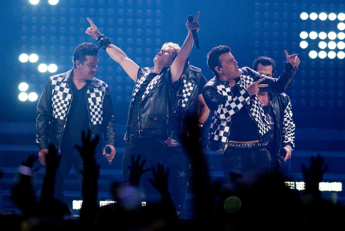 New Kids on the Block take the stage on the “Mixtape 2022 Tour” at Raleigh, N.C.’s PNC Arena, Friday night, July 22, 2022.