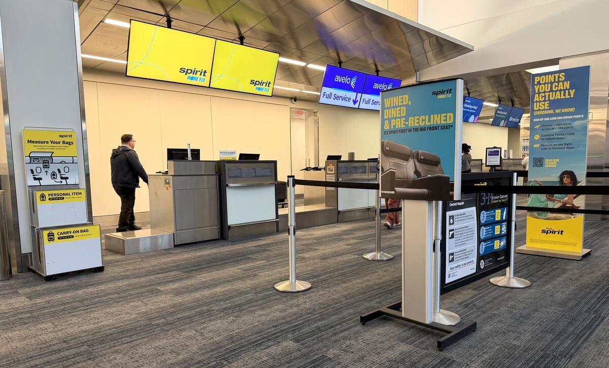 The check-in area for Spirit Airlines at Raleigh-Durham International Airport  airport is empty Saturday morning, May 2, 2026. Spirit Airlines called it quits early Saturday, abruptly cancelling all of its flights, including nonstops to five cities it served from Raleigh-Durham International Airport. In a statement released just before 2:30 a.m., the 33-year-old low-cost carrier said it has started “an orderly wind down of operations, effective immediately,” and that customer service is no longer available. The notice and other information were posted on a special webpage, www.spiritrestructuring.com.