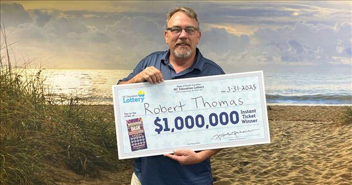 Robert Thomas of Pollocksville intends to buy a home with the money, lottery officials said.