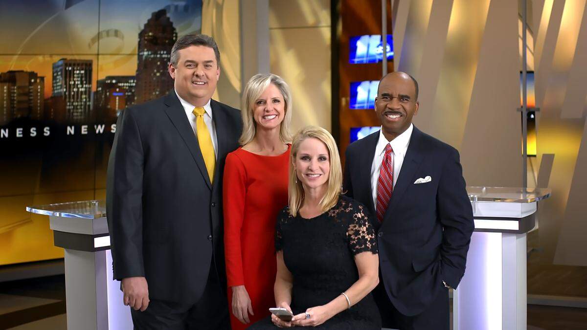 The WTVD / ABC11 morning team, L-R: Don Schwenneker, Kim Deaner, Barbara Gibbs and John Clark.