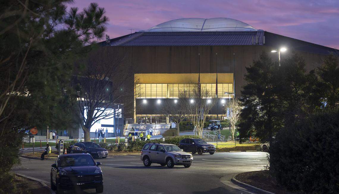 The Dean E. Smith Center, photographed on Monday, December 22, 2025 in Chapel Hill, N.C.