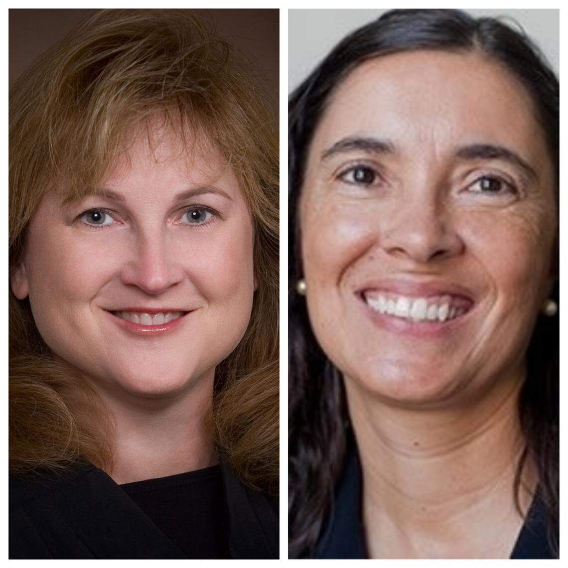 Barbara Jackson, left, and Anita Earls are candidates for the N.C. Supreme Court.