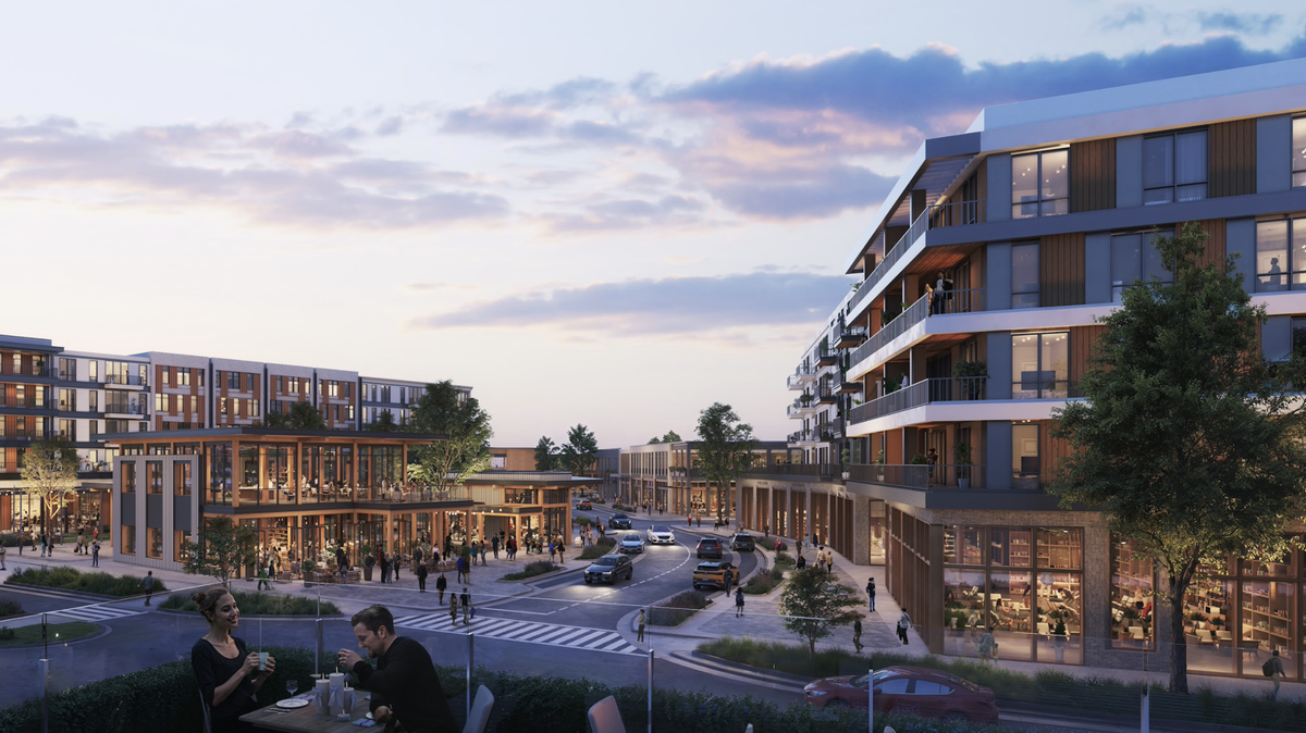 A rendering of Veridea, a “live-work-play” community planned for roughly 1,100 acres between U.S. Highway 1 and N.C. 540 in Apex.