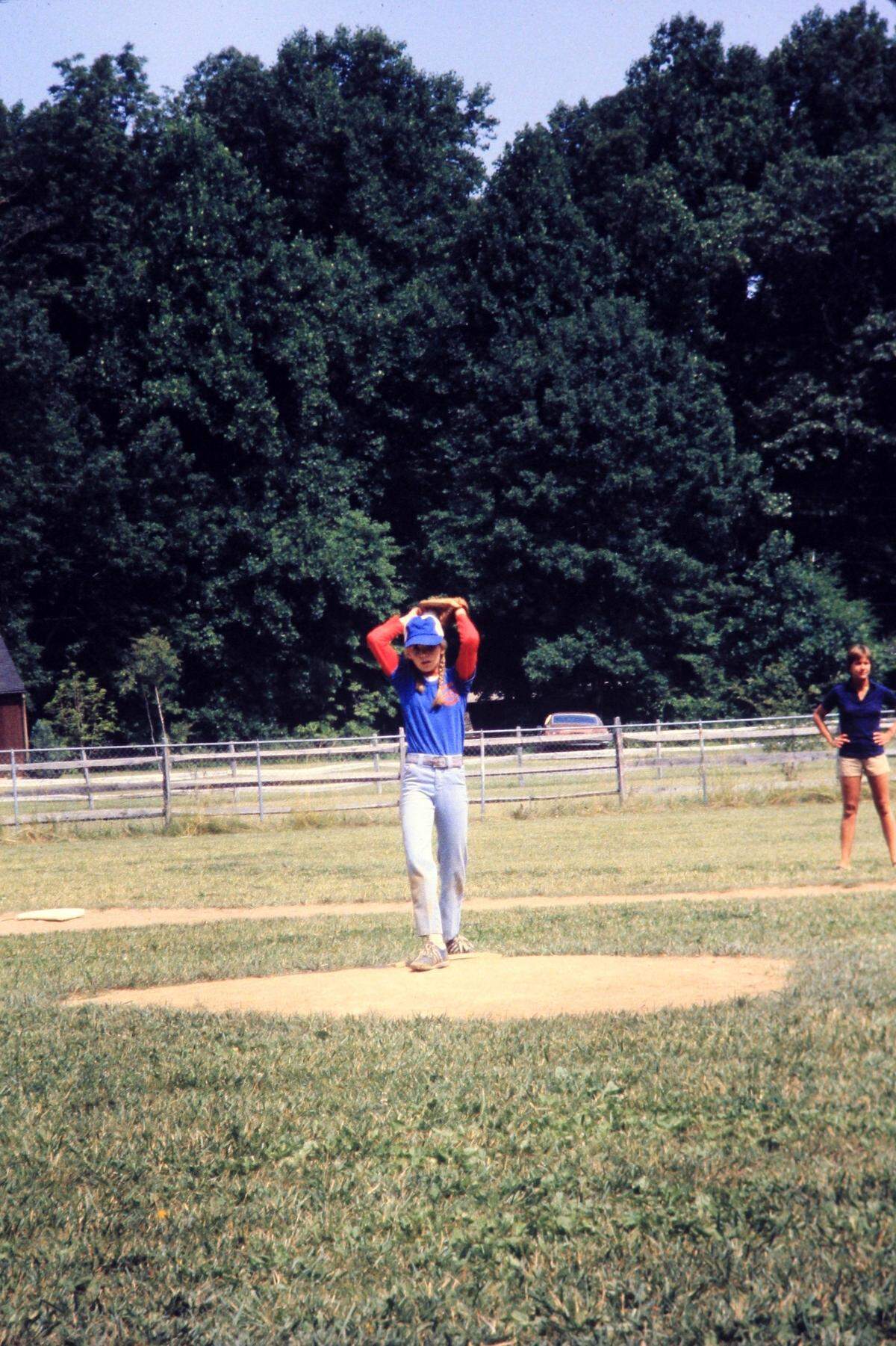 Courtney Lehmann played volleyball, basketball and soccer, but her first love was baseball. In elementary school, when she was told that only boys played baseball, she answered by becoming a pitcher on a Little League team.