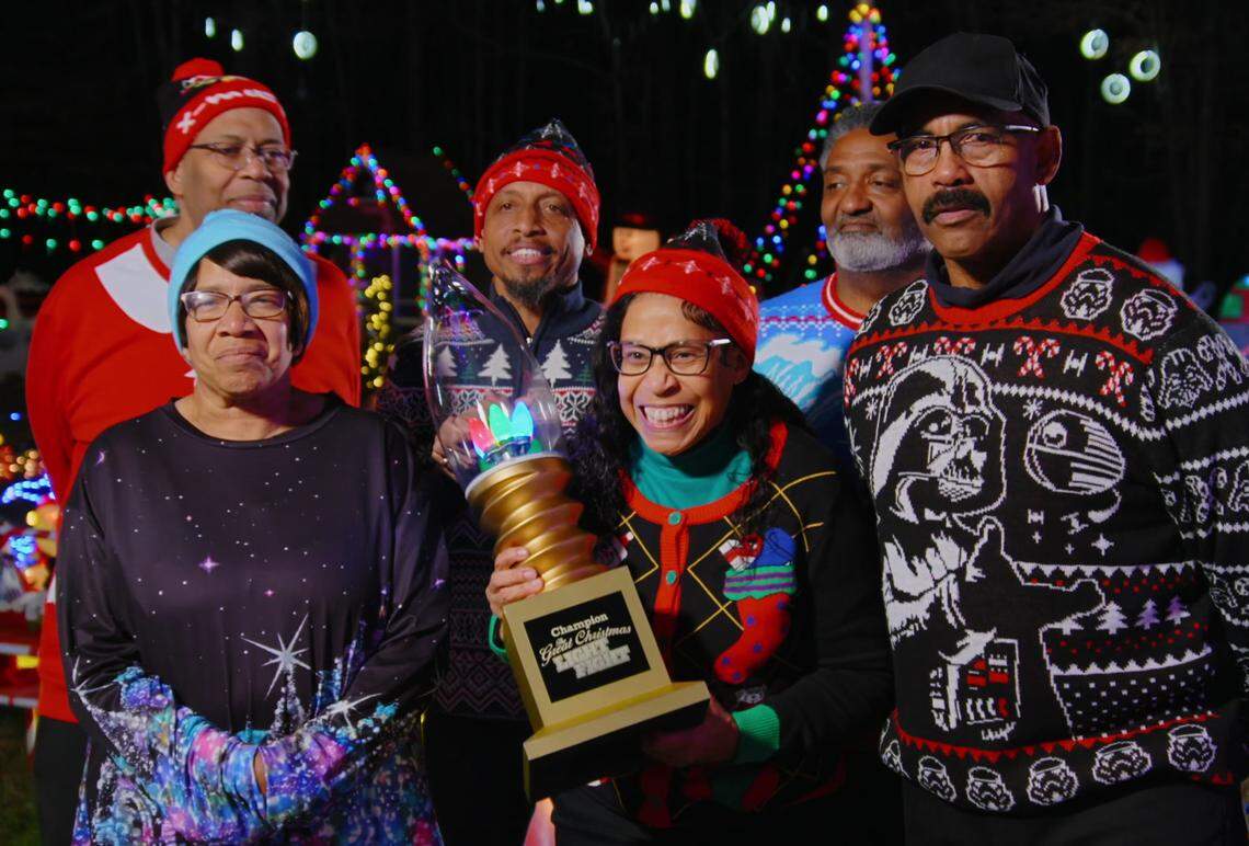 The Campbell family of Oxford, NC, won the top prize on the Season 12 premiere episode of ABC’s “Great Christmas Light Fight,” which aired on Dec. 5, 2024.