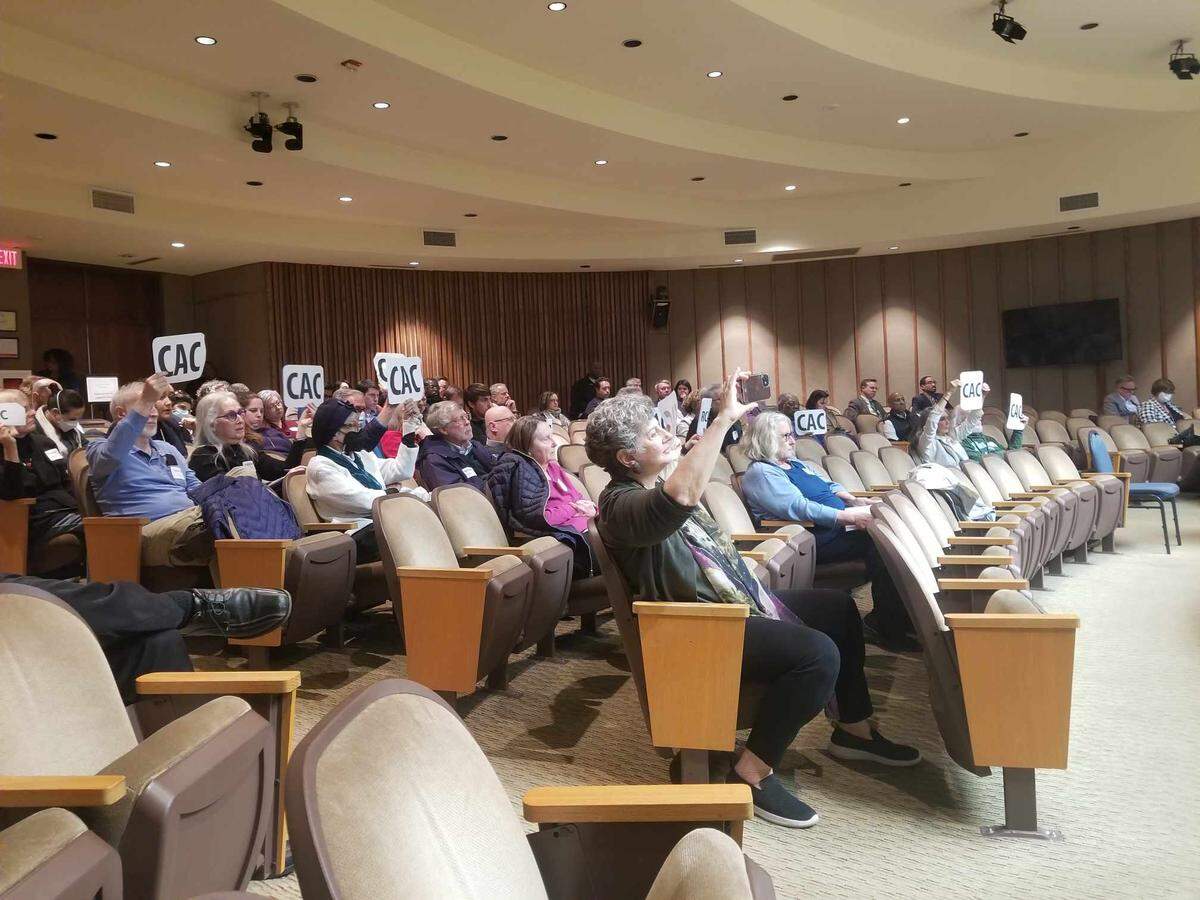 Supporters of CACs attended the Raleigh City Council meeting on Feb. 6, 2024.