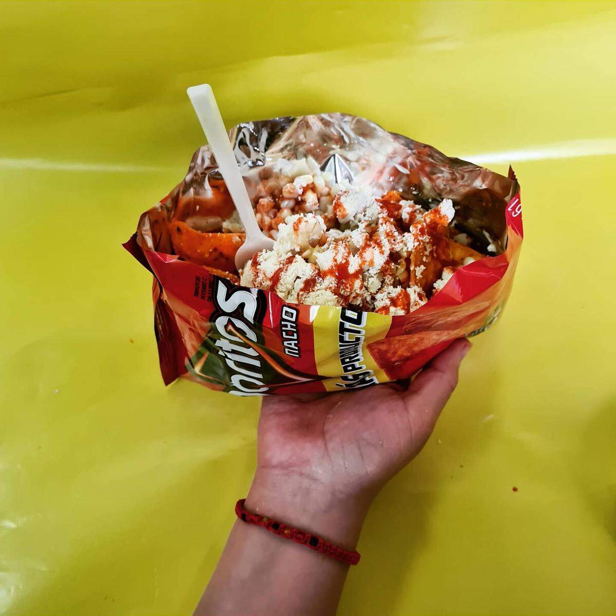The walking taco gets the Doritos treatment at the NC State Fair, with crunched up Doritos mixed with off-the-cob Mexican street corn.
