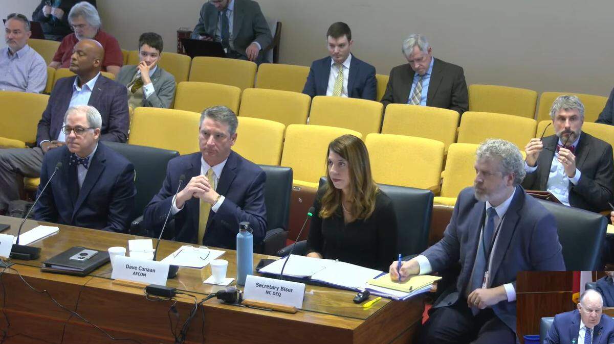 N.C. Department of Environmental Quality Secretary Elizabeth Biser, DEQ staff and representatives from AECOM presented legislators with an update on the state’s flood resiliency blueprint Tuesday.