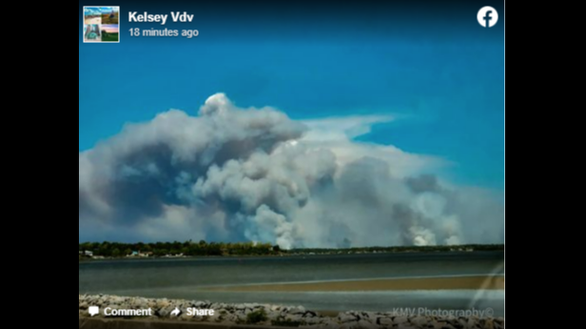 The Great Lake wildfire has grown to 36,000 acres in North Carolina’s Croatan National Forest, the U.S. Forest Service reports.