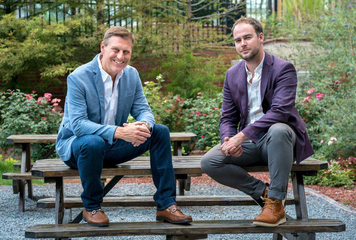 From left, producer Rick French and writer/director Patrick Shanahan are the partners in Prix Productions. Prix’s first movie will be “Clear Lake,” about the late great Buddy Holly.