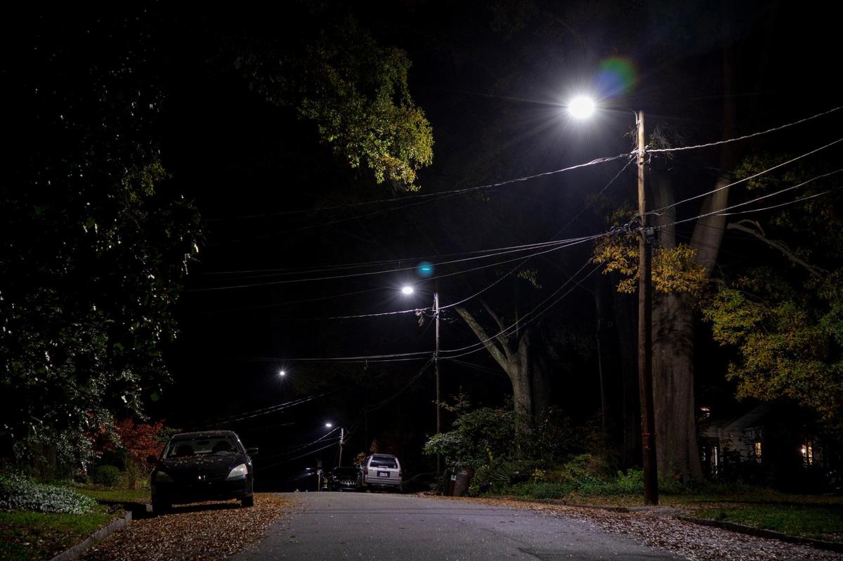 Some streetlights are turning purple or blue around the Charlotte area. Why is that?