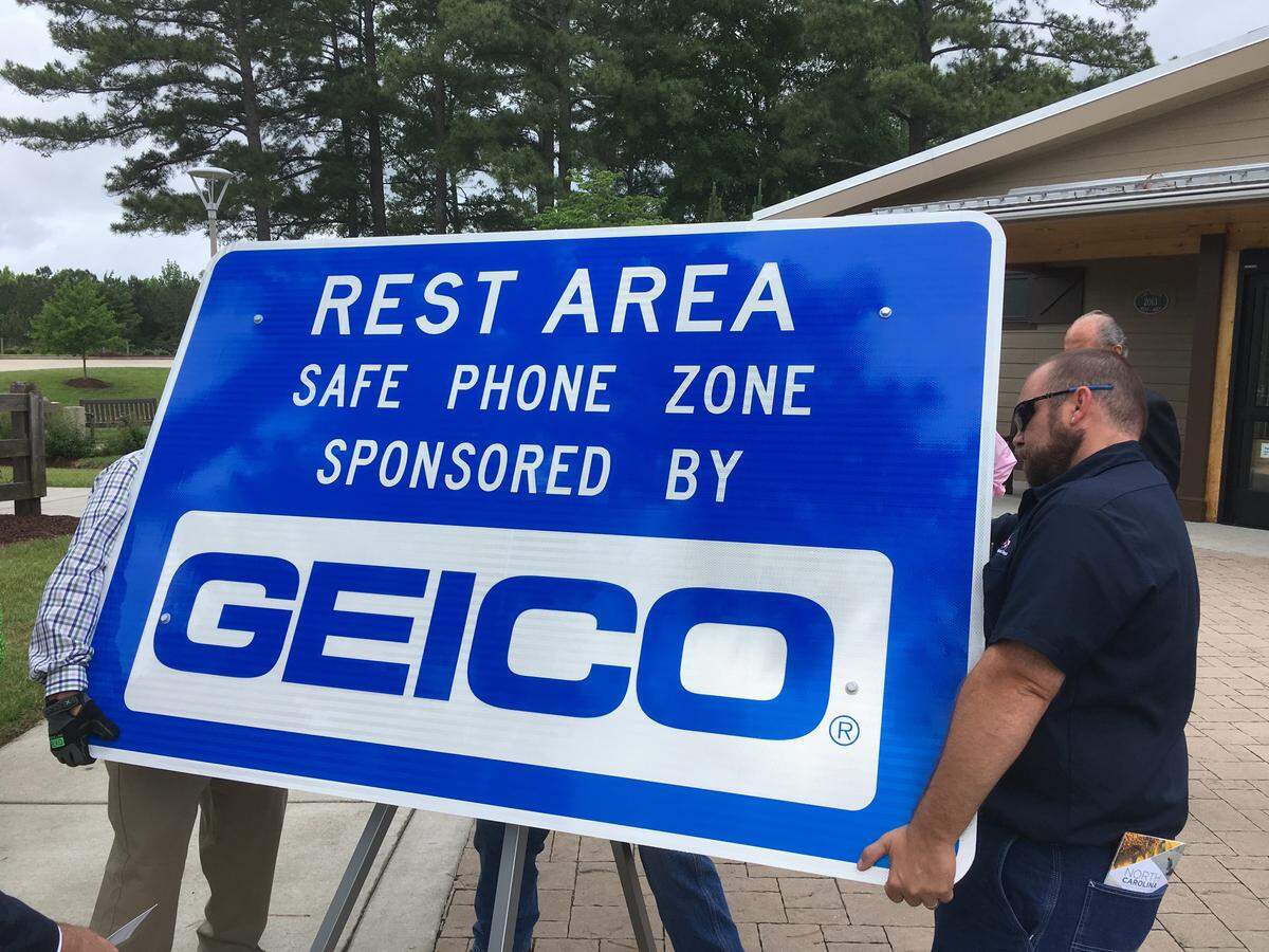 The N.C. Department of Transportation will erect these signs a mile or two before all 58 state rest areas in North Carolina.