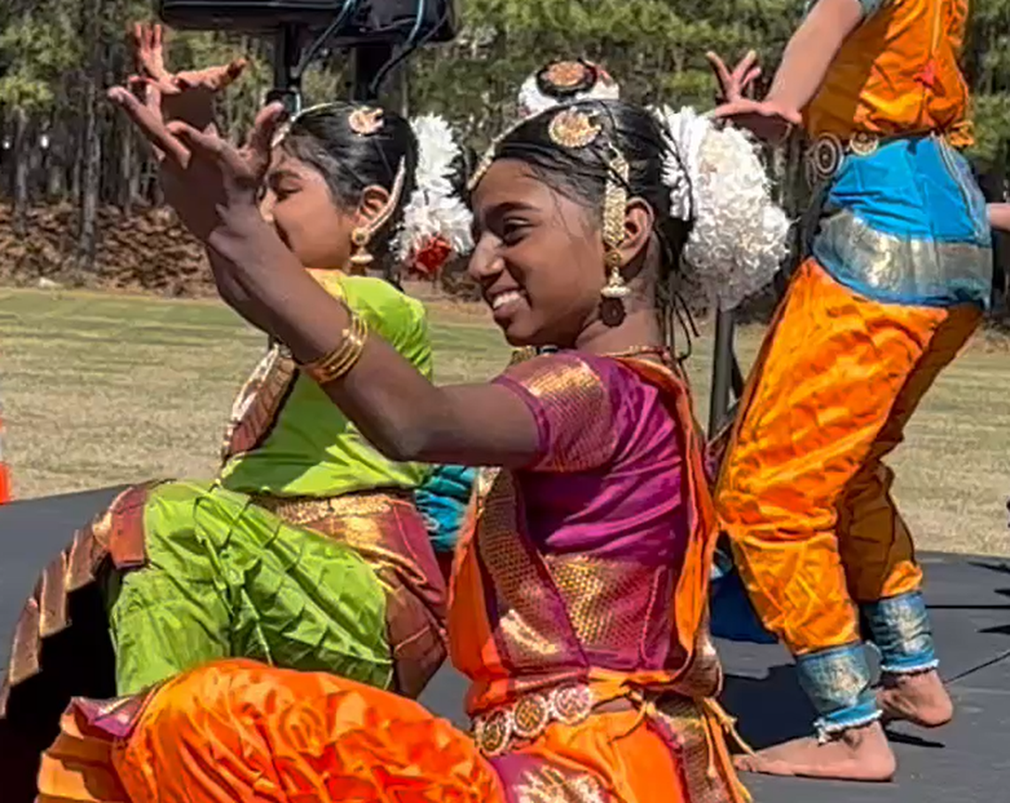 Aadya Balakrishnan of the Gurukrupa School of Indian Dance performed at Morrisville’s 4th annual Holi festival in March.