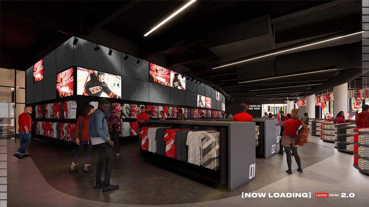A rendering of the Team Store.