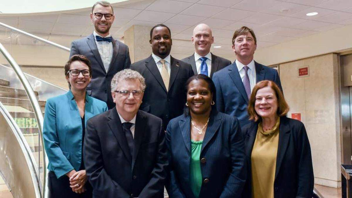 Raleigh City Council members: Back, left to right, are Jonathan Melton, Corey Branch, Patrick Buffkin and David Knight. Front, left to right, are Nicole Stewart, David Cox, Stormie Forte and Mayor Mary-Ann Baldwin.