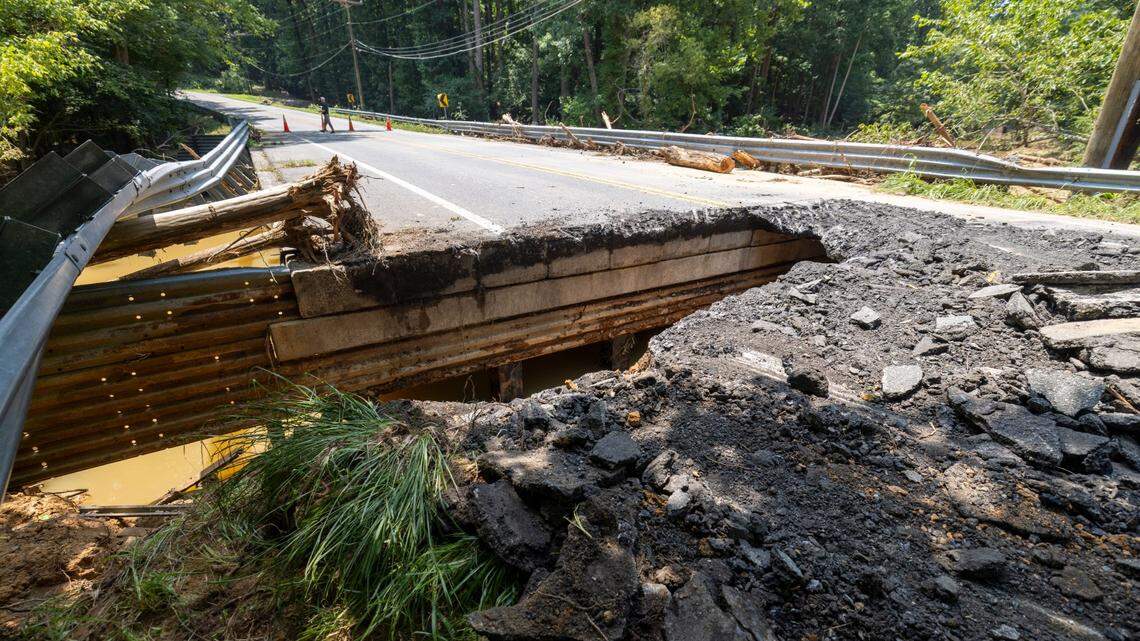 ‘Not a small storm.’ More than 50 NC roads still closed by Chantal flooding