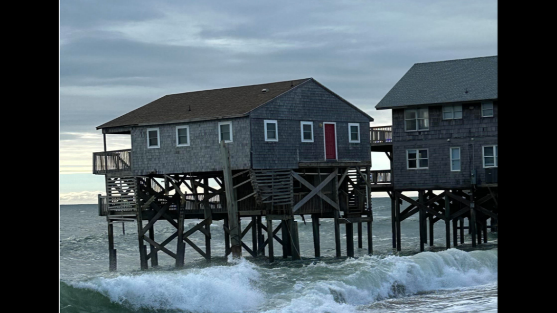 The latest home to fall is at 23009 G A Kohler Court in Rodanthe, officials say. It was damaged Sept. 20 when a neighboring home fell, the National Park Service says.