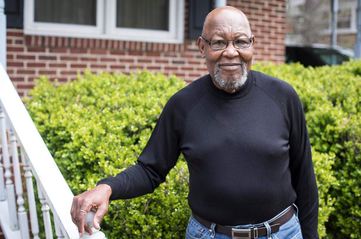 Bill Riddick poses for a portrait outside his Raleigh home on Monday, March 25, 2019. Riddick brought together two people on opposite sides of the issue of school desegregation in Durham in 1971, Ann Atwater and C.P. Ellis. He is one of the characters in the new film “Best of Enemies,” which premieres on April 5.