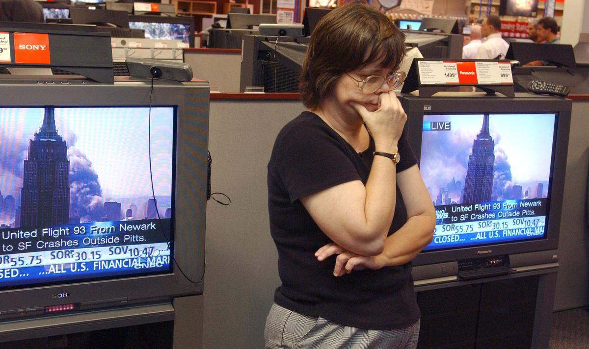 Annette Dorman, who works as a policy analyst for the NC Farm Bureau, heard about the terrorist attacks on the radio at work and come to Circuit City on her lunch break because she wanted to see pictures of what was going on.”This means war,” she said while watching the news reports on the store’s televisions. “This means war.”
