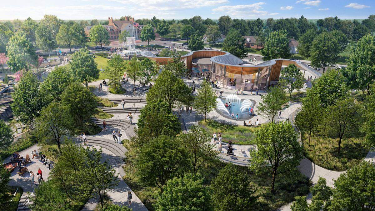 Adjacent to the Phase I “Towne Square”, Academy Plaza is a welcoming place that integrates the streetscape and existing Phase I into a new urban public realm.