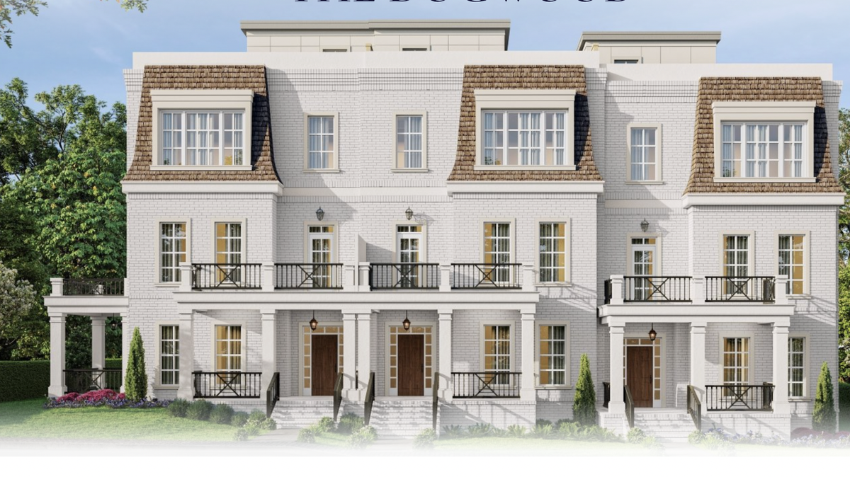 A rendering of Dogwood, one of three luxury condo buildings inside Oberlin Preserve in Raleigh.