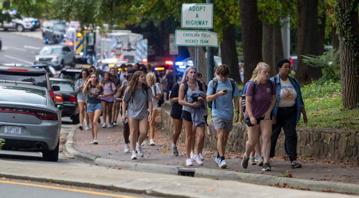 UNC-Chapel Hill students were released after an hours’ long from lock down on the day that was killed on campus in 2023.