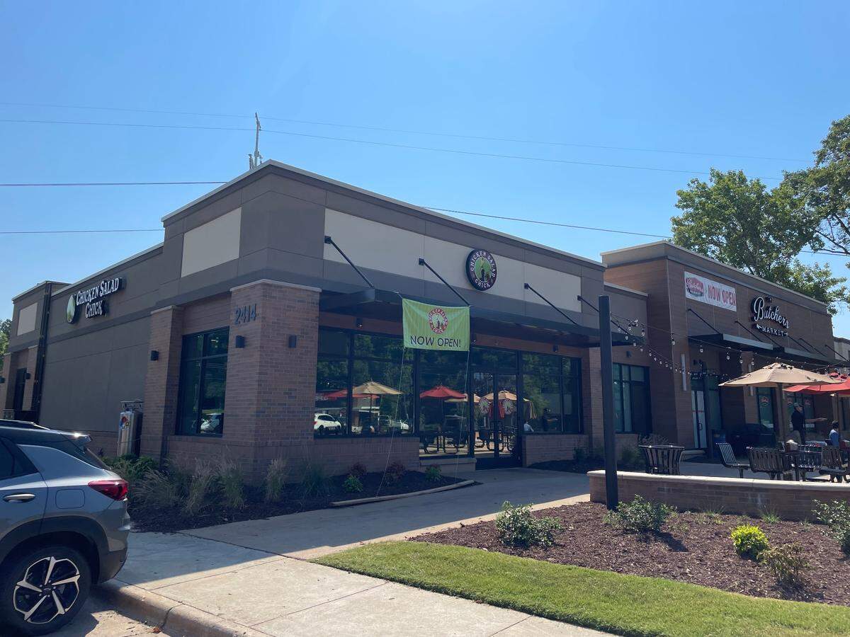 Chicken Salad Chick and The Butcher’s Market opened on Wycliff Road in Raleigh in late 2023.