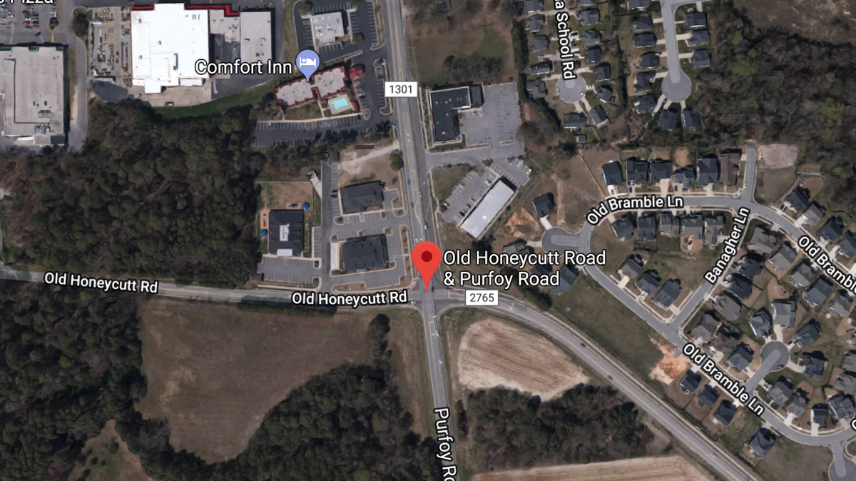 Old Honeycutt Road in Fuquay-Varina will be widened at the intersection of Purfoy Road.