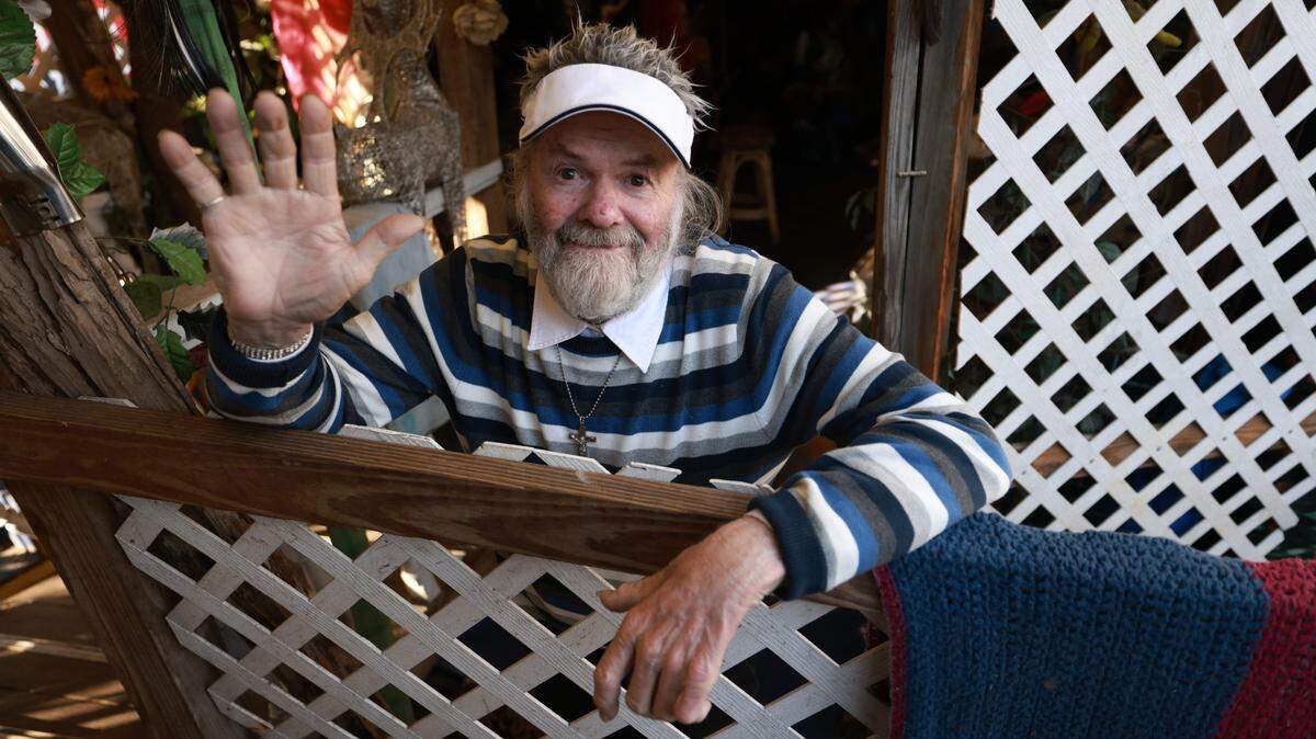“Crazy Dale” Varnam photographed in his Fort Apache on Thursday, February 22, 2024 in Varnamtown, N.C.