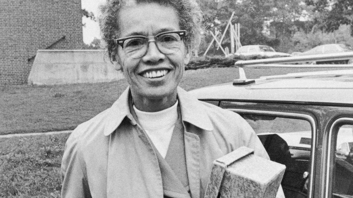 Dr. Pauli Murray, a law professor at Brandeis University, arrives for classes in Waltham, Mass. on Sept. 27, 1971.