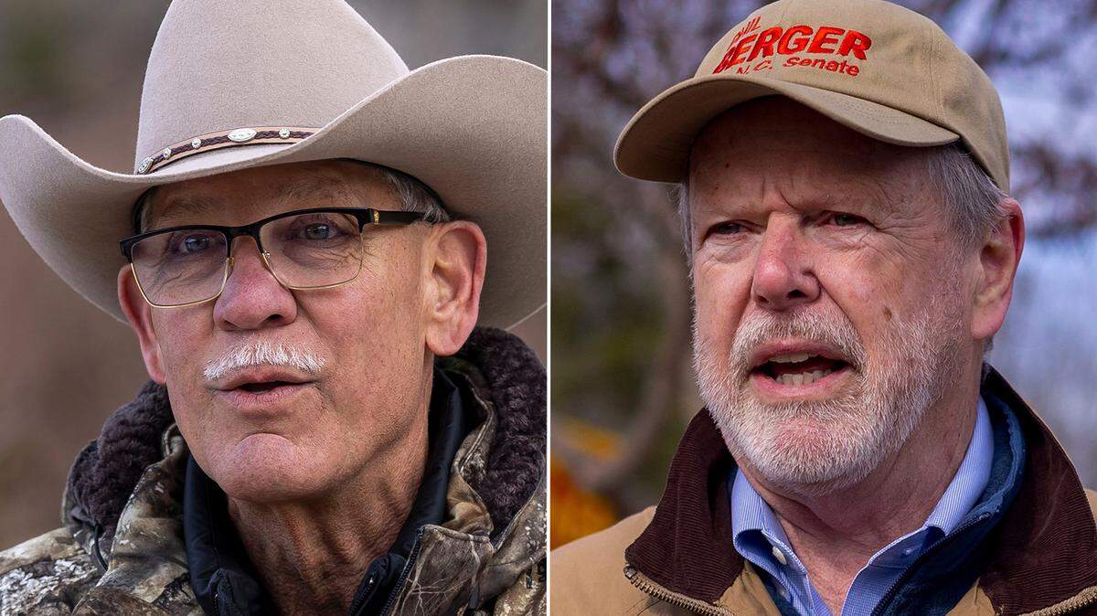 A political committee spent hundreds of thousands of dollars to support Senate leader Phil Berger, right, and oppose his challenger, Rockingham County Sheriff Sam Page.