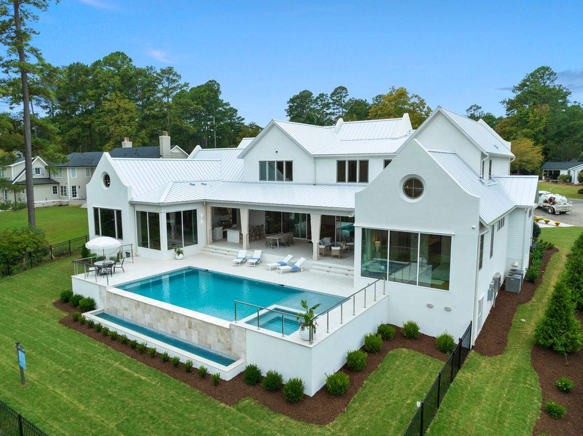 This 5-bed, 7-bath house is listed for nearly $7 million in North Ridge, Raleigh.