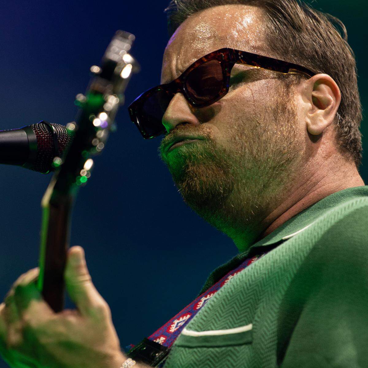 Dan Auerbach of The Black Keys in concert at Raleigh, N.C.’s Coastal Credit Union Music Park at Walnut Creek, Thursday night, Sept. 1, 2022.