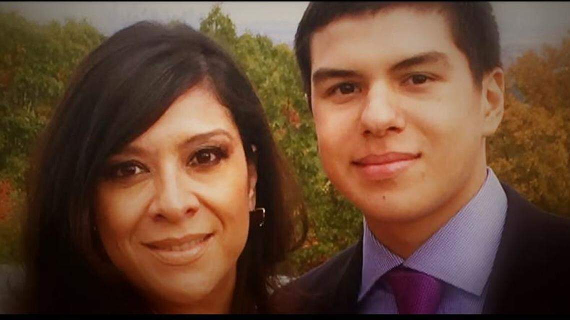 Judge Esther Salas, left, with her son Daniel, in a photo shown during an episode of “Dateline NBC” airing Jan. 21, 2021.