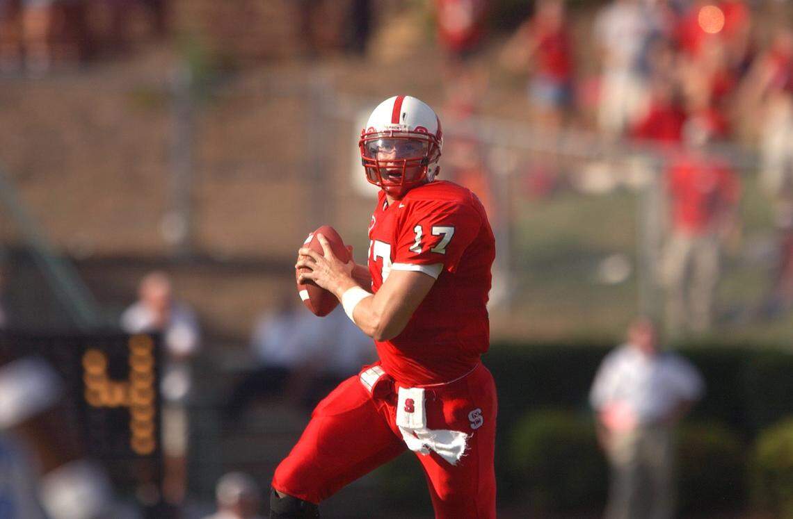 N.C. State’s Philip Rivers plays during their game against UNC in September 2003.