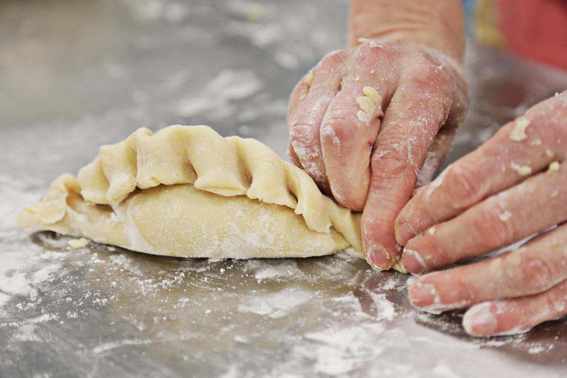 Chef Dana Senfeldiene of Baltic Bites makes a pastry in this 2018 photo. Raleigh was named a top place to grab a bite from a food truck.