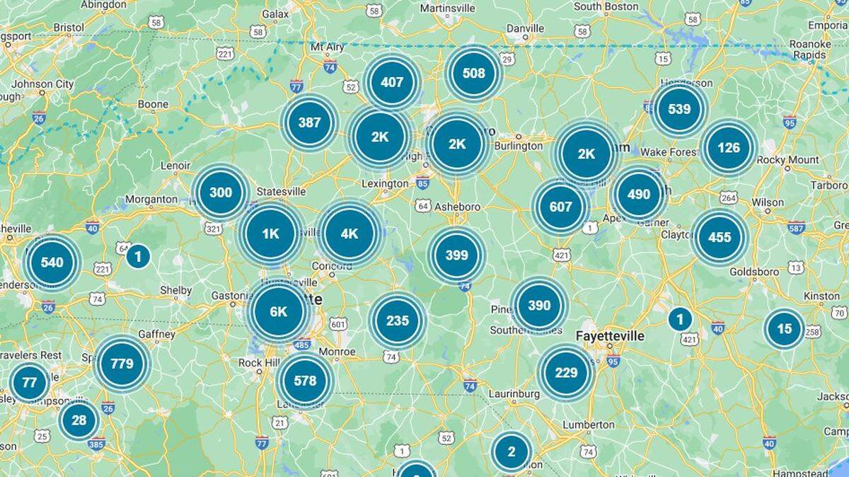 37,200+ without power in NC as Tropical Depression Debby moves through the state