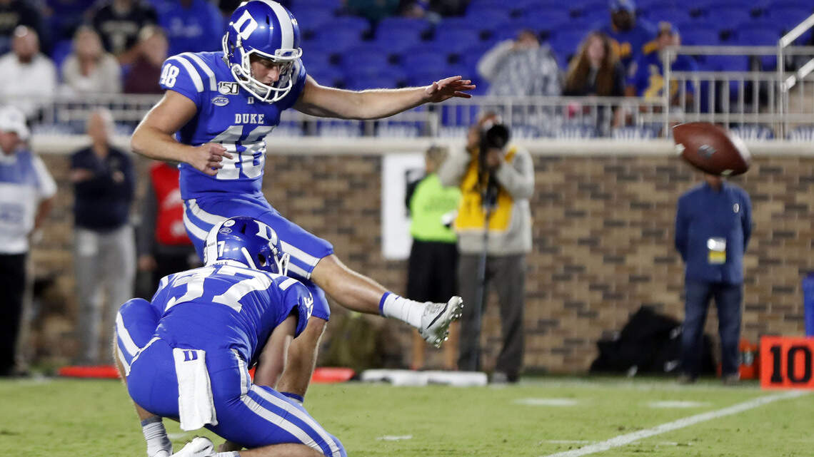 Duke football update: How kicker AJ Reed saved his career | Raleigh ...