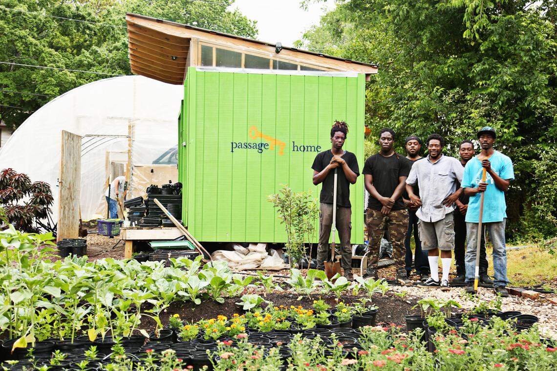 The half-acre gardens of Passage Home, an East Raleigh faith-based nonprofit that helps its clients break out of poverty with several job-training opportunities. Groups of four to five clients work in the garden at a time on an eight-week cycle.