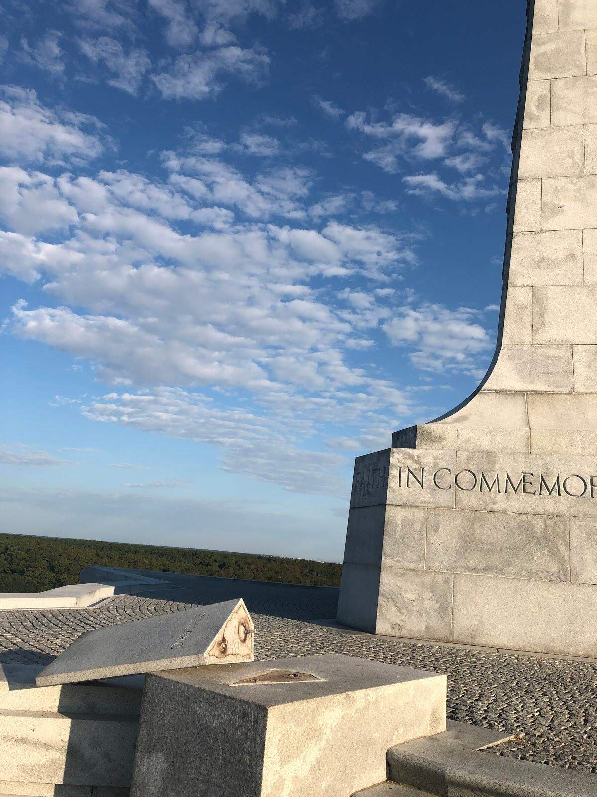 A sculpture of Orville Wright was stolen and the granite base it was mounted on was damaged at the Wright brothers monument in Kill Devil Hills, the National Park Service says.