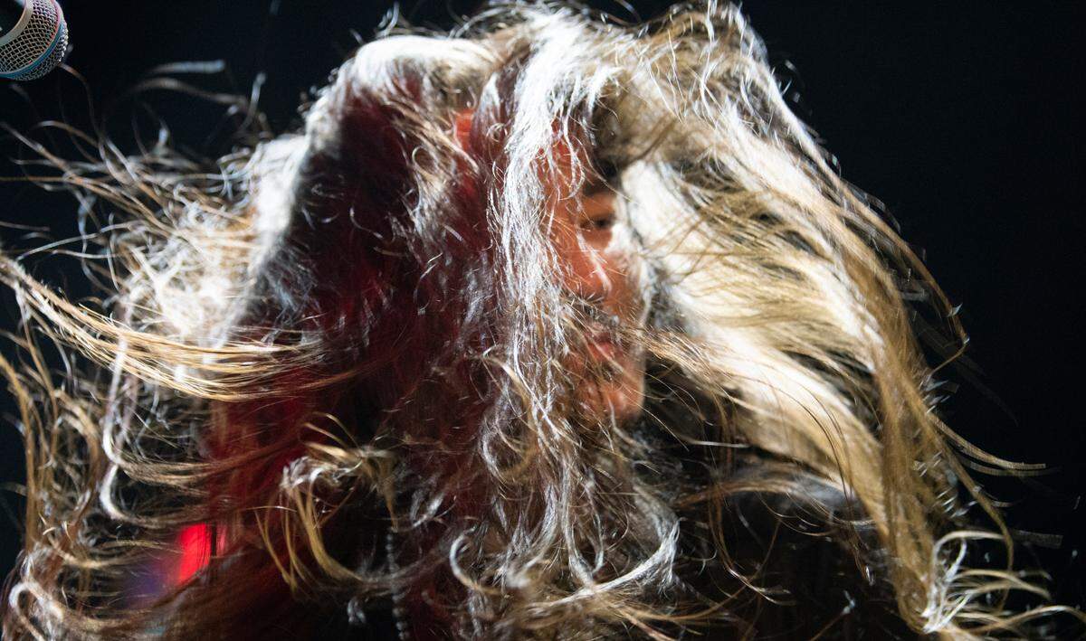 Nyamjantsan Galsanjamts, lead singer for The Hu, a Mongolian metal band, opens for Five Finger Death Punch and Megadeth, in concert at Raleigh, N.C.’s Coastal Credit Union Music Park at Walnut Creek, Wednesday night, Sept. 7, 2022.