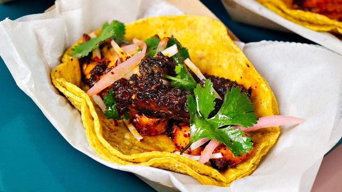 Raleigh chef Scott Crawford has created a special guest taco for the menu of Little Rey, benefitting Ben’s Friends, a support group for hospitality workers struggling with addiction. The taco features grilled octopus and salsa macha.