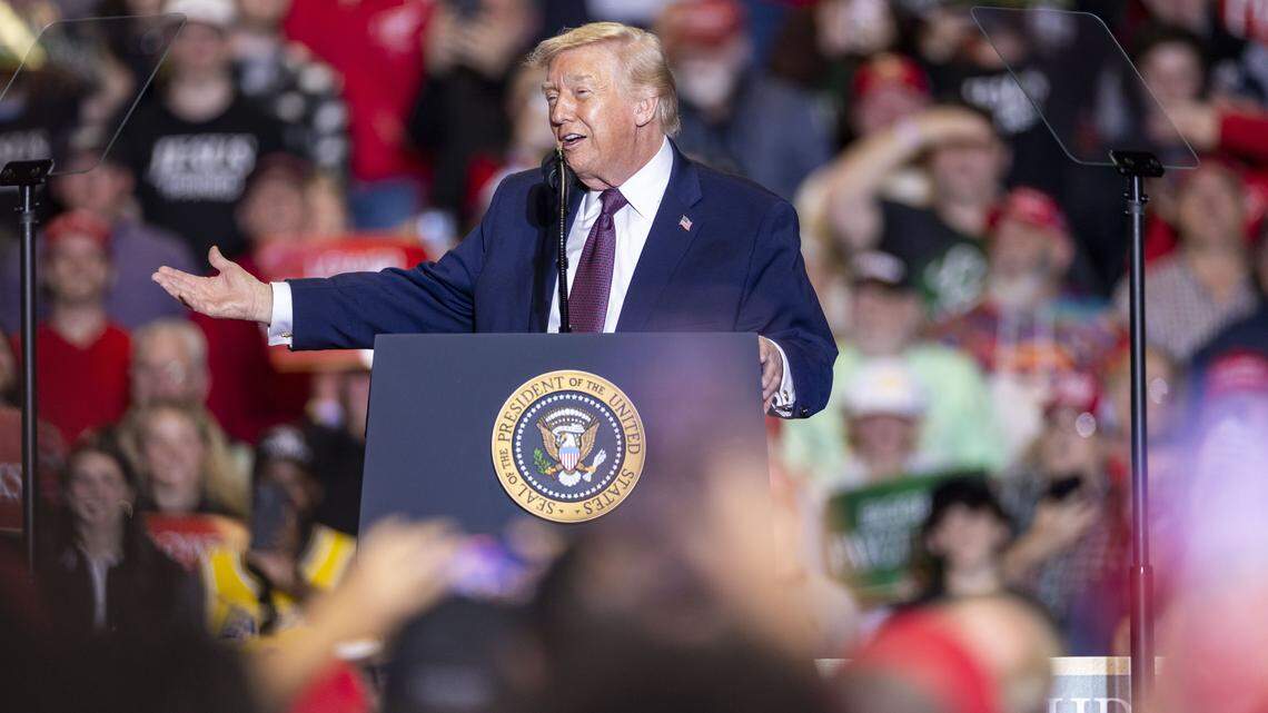 Trump makes case for Michael Whatley and addresses economy in Rocky Mount speech