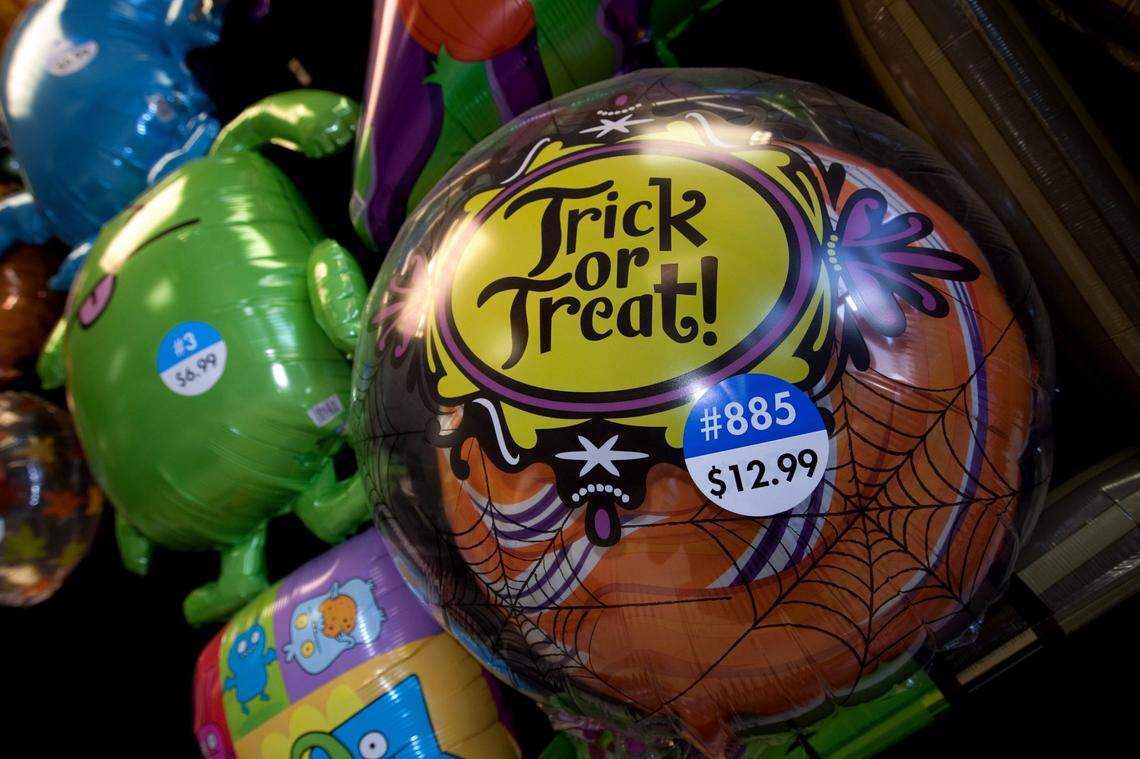 Party City carries a variety of party supplies, including costumes and balloons.