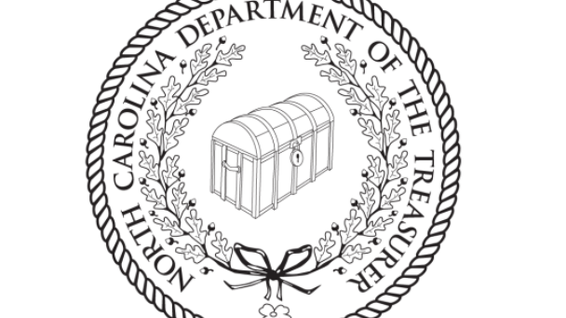 Seal of the North Carolina Department of the Treasurer.
