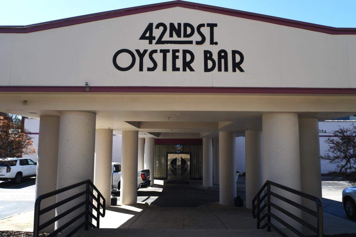 The entrance to 42nd Street Oyster Bar, built in the 1980s as if it had been in Raleigh forever.